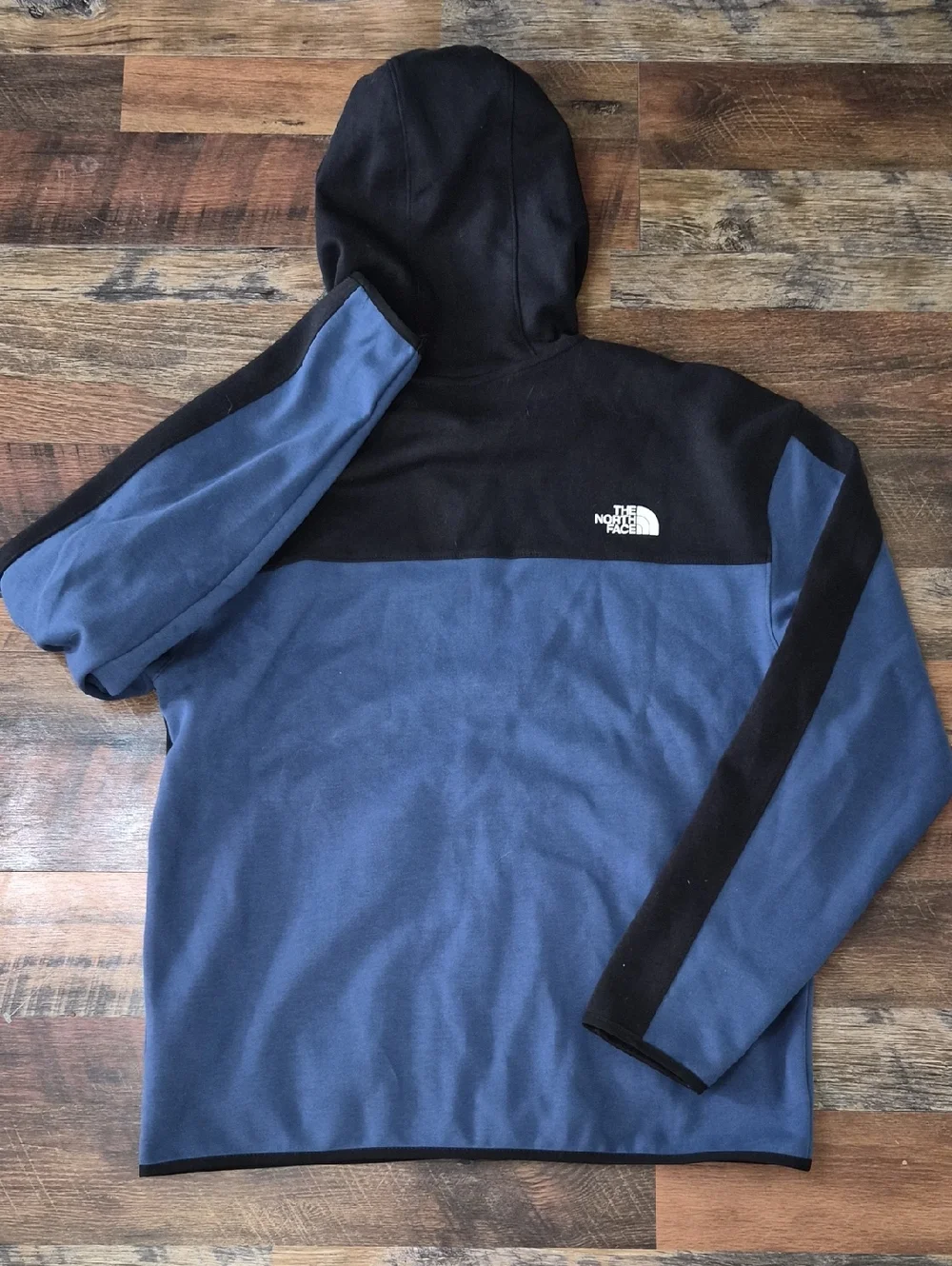 The North Face Two-Tone Black & Blue Full Zip Hoodie L